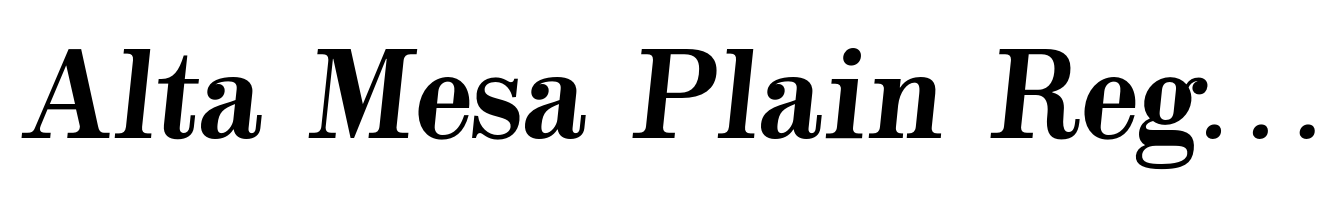 Alta Mesa Plain Regular Italic